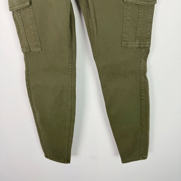 NWT Spanx Stretch Twill Ankle Cargo Pants in Darkened Olive Size Medium M NEW - Picture 4 of 13